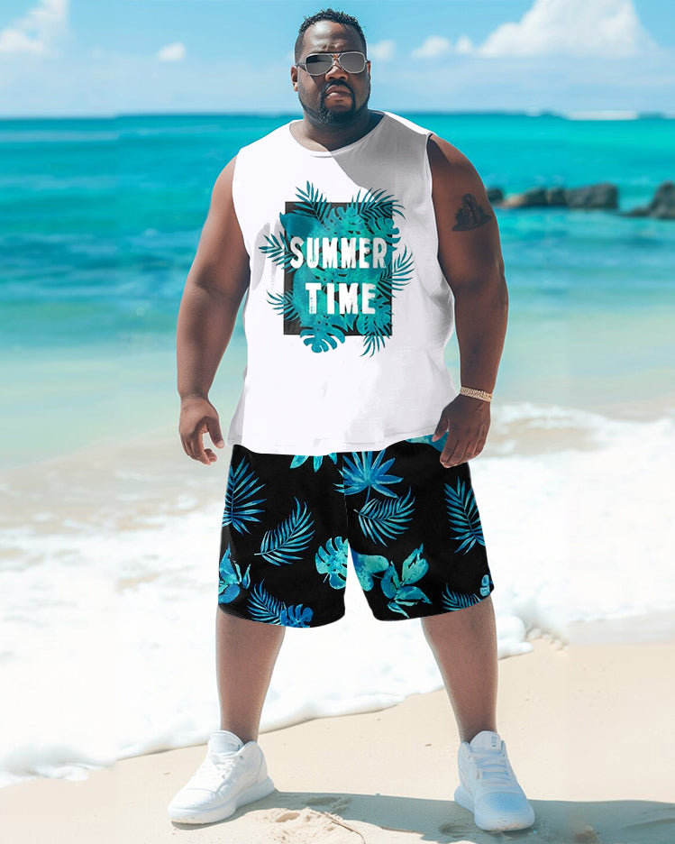 Big & Tall Hawaiian Graphic Two-piece Set for big men view 1