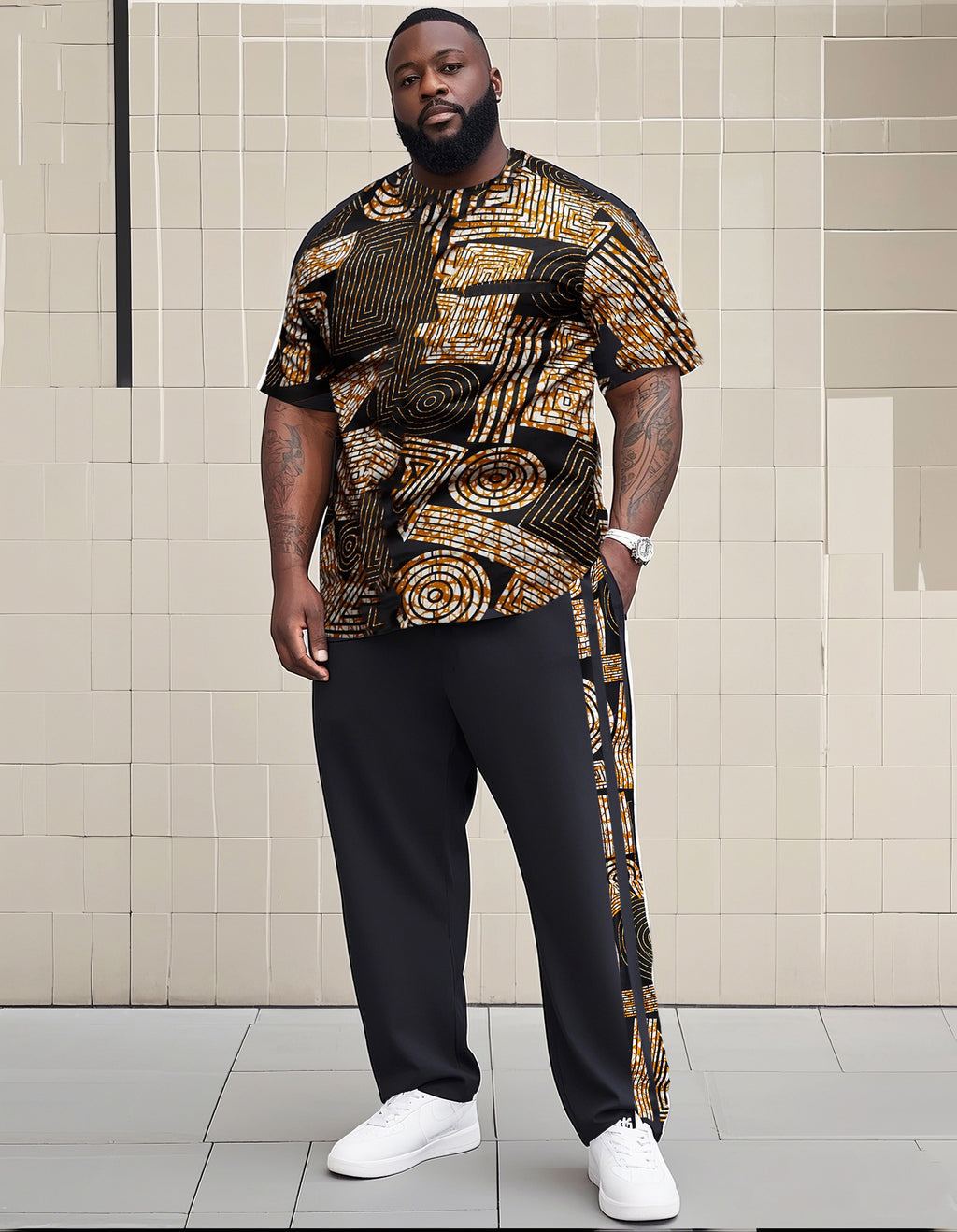 Big & Tall Graphic Two-piece Set for big men view 1