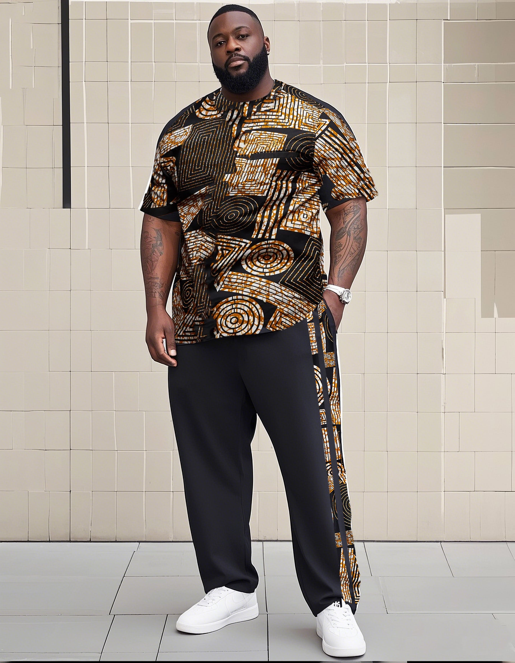 Big & Tall Graphic Two-piece Set for big men view 1