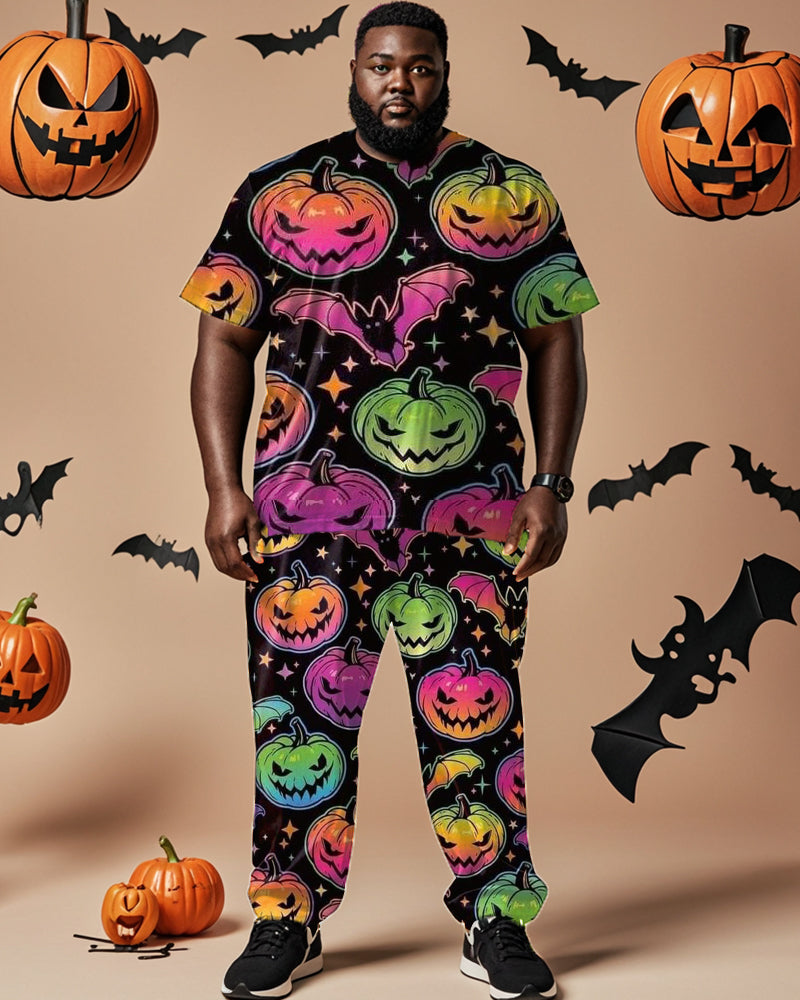Big & Tall Graphic T-Shirt Pants Set for big men view 1