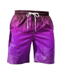 Big & Tall Purple Hawaiian Athletic Shorts for big men