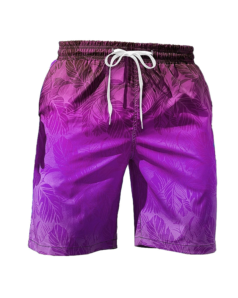 Big & Tall Purple Hawaiian Athletic Shorts for big men
