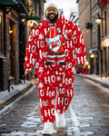 Big & Tall Red Graphic Hoodie Sweatpants Set for big men view 1