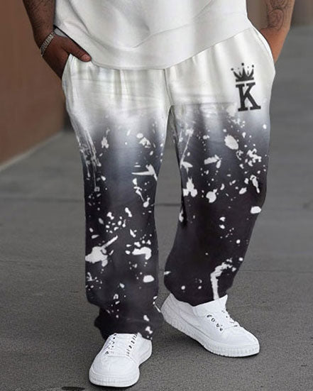 Big & Tall Graphic Splash Ink Two-piece Set for big men view 3