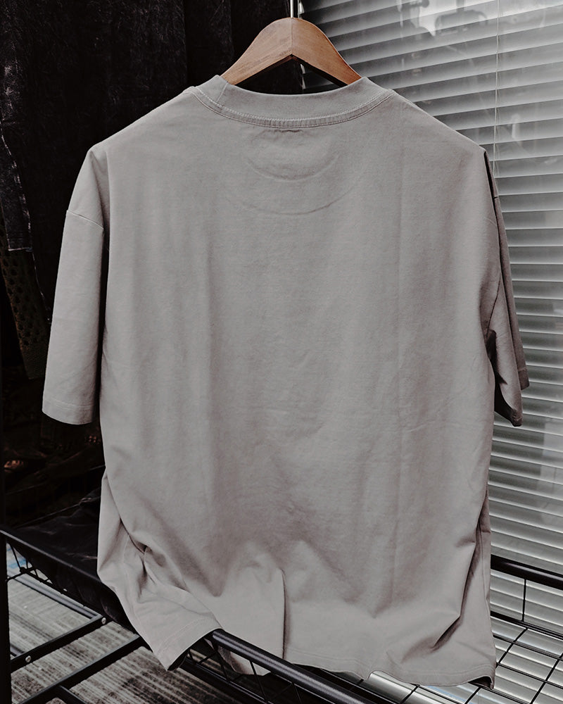 Big & Tall Gray Graphic Streetwear T-Shirt for big men view 2