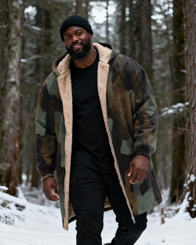 Big & Tall Graphic Camouflage Vintage Hoodie for big men view 2