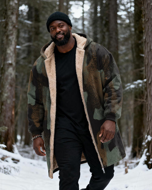 Big & Tall Graphic Camouflage Vintage Hoodie for big men view 2