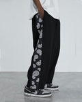 Big & Tall Striped Floral Pants for big men