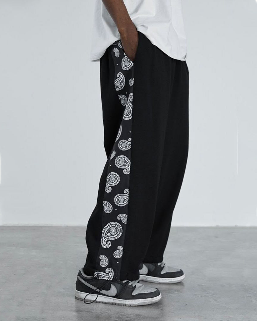 Big & Tall Striped Floral Pants for big men