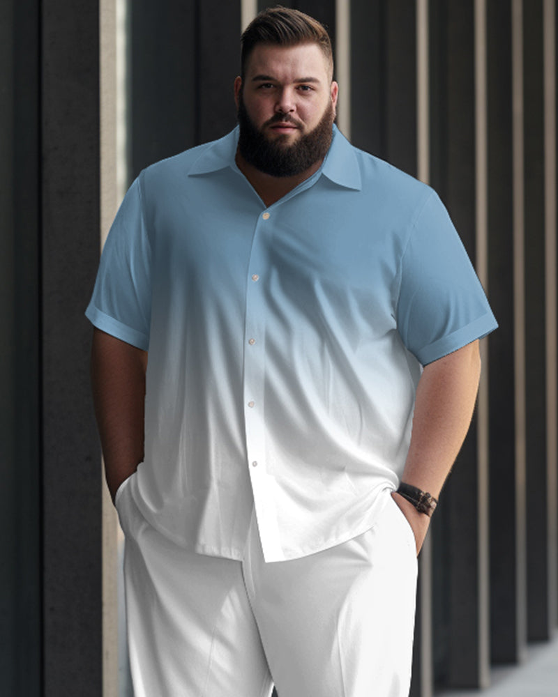 Big & Tall Gradient T-Shirt Pants Set for big men view 2