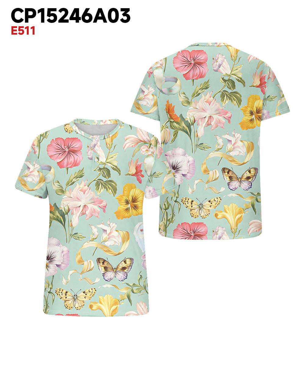 Big & Tall Green Hawaiian Graphic T-Shirt for big men view 3