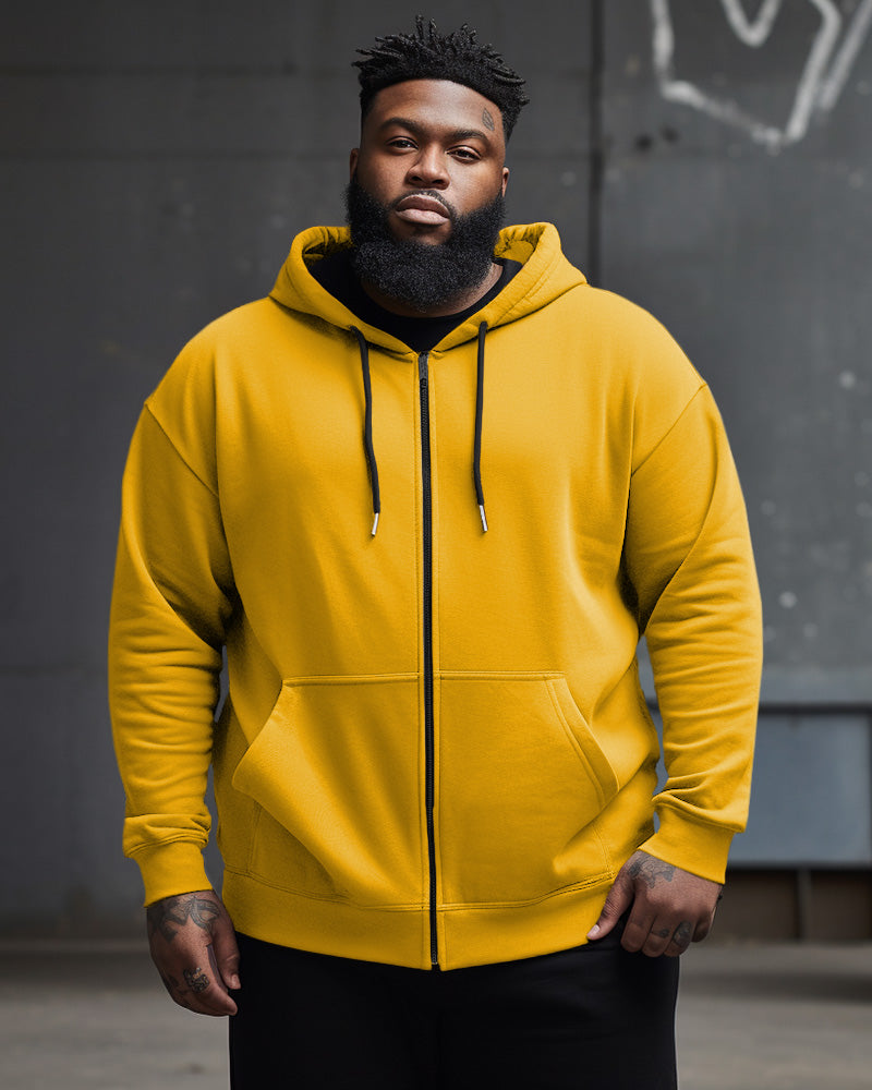 Big & Tall Solid Color Streetwear Hoodie for big men view 5