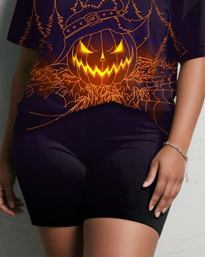 Big & Tall Purple Graphic Graffiti Two-piece Set for big men view 4