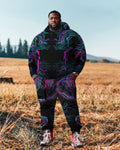 Big & Tall Geometric Hoodie Sweatpants Set for big men view 1