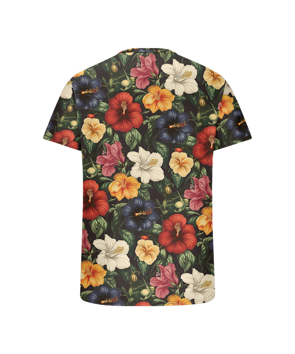 Big & Tall Hawaiian Graphic Floral T-Shirt for big men view 5