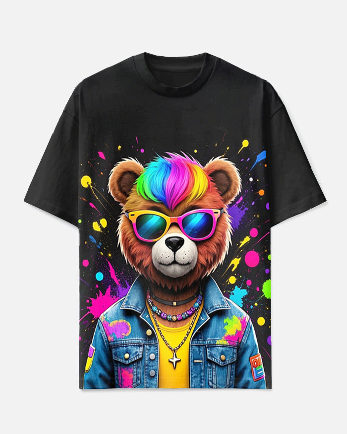 Big & Tall Splash Ink Streetwear T-Shirt for big men