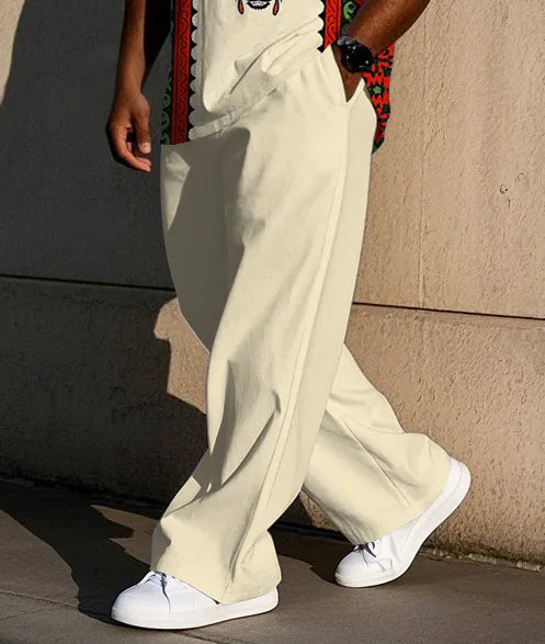 Big & Tall Geometric Vest Pants Set for big men view 3