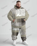 Big & Tall Streetwear Hoodie Sweatpants Set for big men view 1