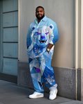Big & Tall Gradient Streetwear Shirt Pants Set for big men view 1