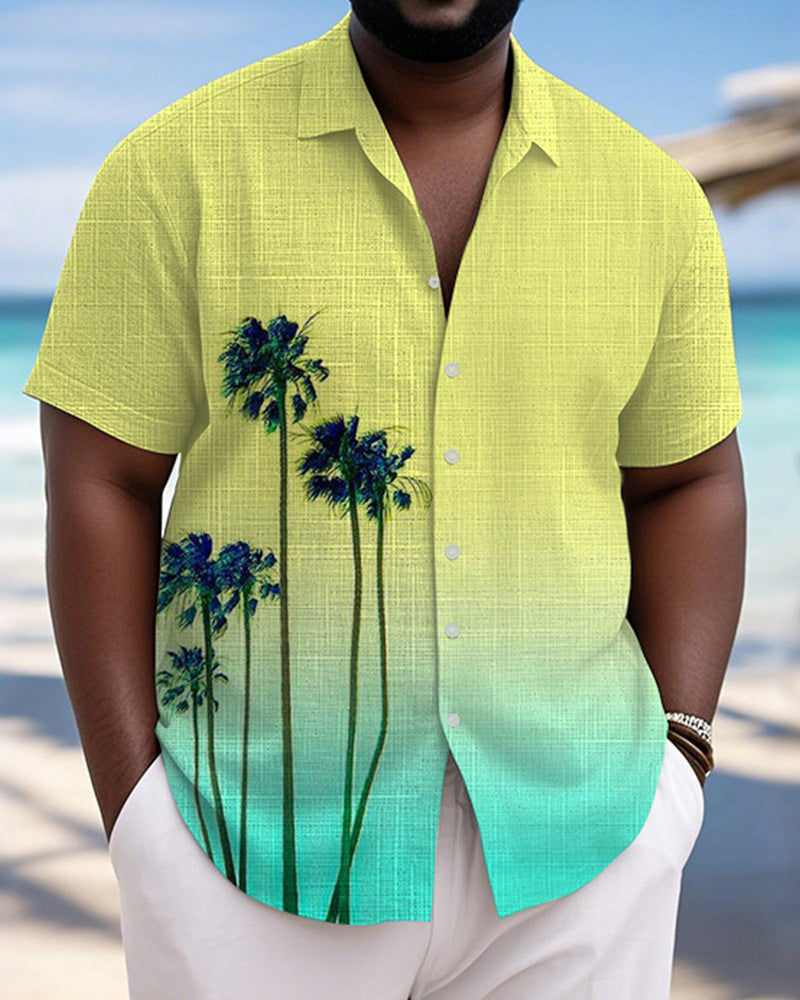 Big & Tall Hawaiian Gradient Short Sleeve Shirt for big men view 1
