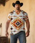 Big & Tall White Western Denim T-Shirt for big men view 1