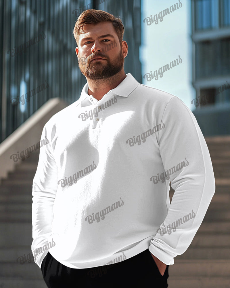 Big & Tall Solid Color Polo Shirt for big men view 3