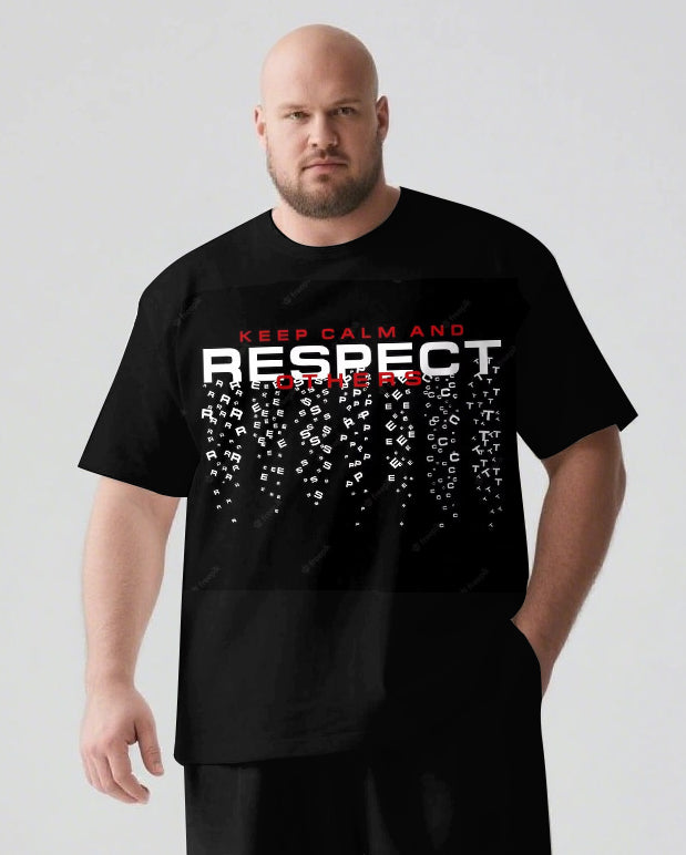 Big & Tall Streetwear T-Shirt Pants Set for big men view 3