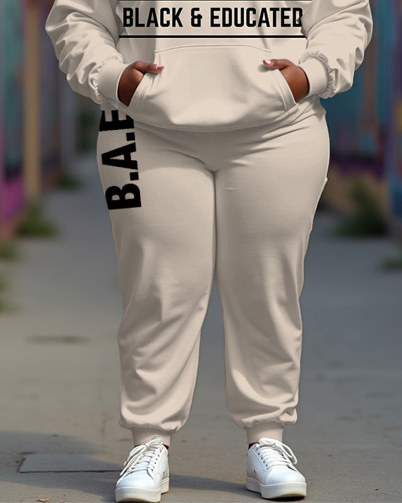 Big & Tall Graphic Hoodie Sweatpants Set for big men view 4