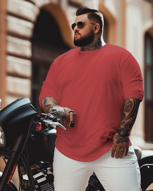 Big & Tall Solid Color T-Shirt for big men view 3