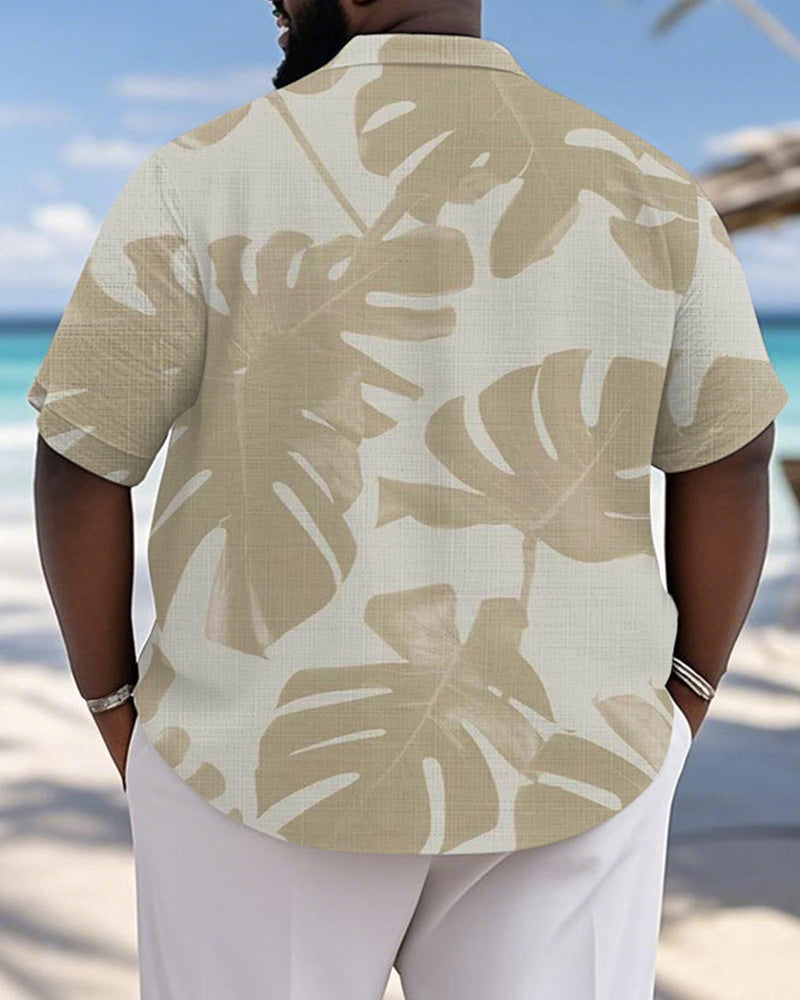 Big & Tall Hawaiian Graphic Short Sleeve Shirt for big men view 2