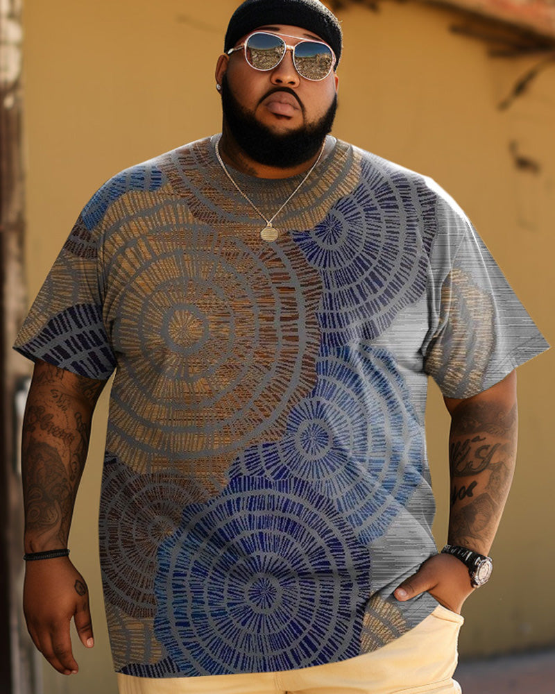Big & Tall Blue Graphic T-Shirt for big men