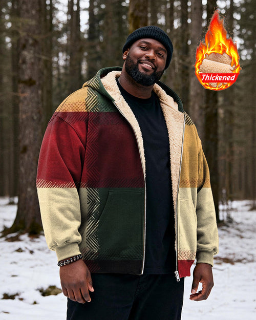 Big & Tall Patchwork Vintage Hoodie for big men view 1