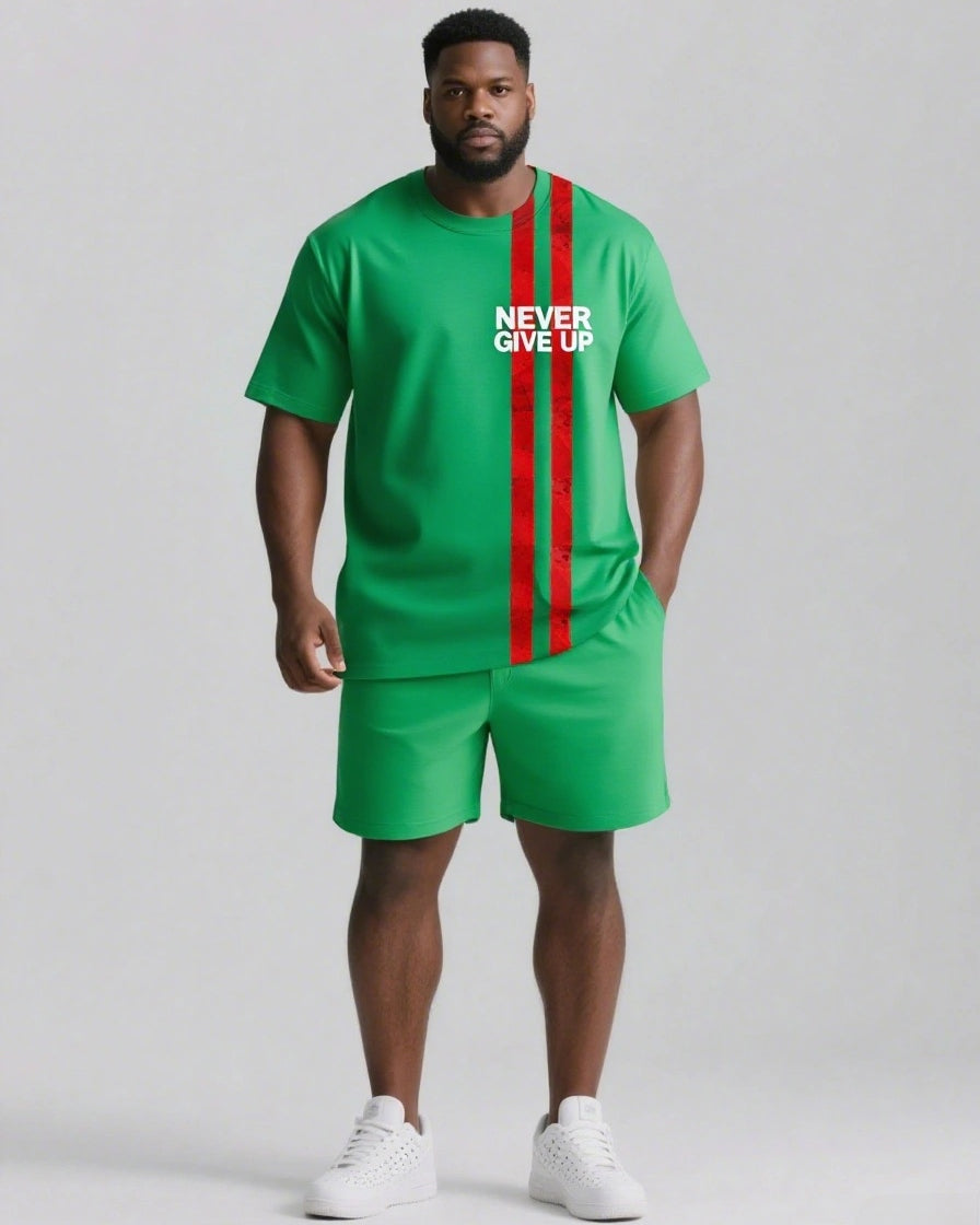 Big & Tall Striped Two-piece Set for big men view 7