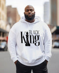 Big & Tall Black Graphic Hoodie for big men