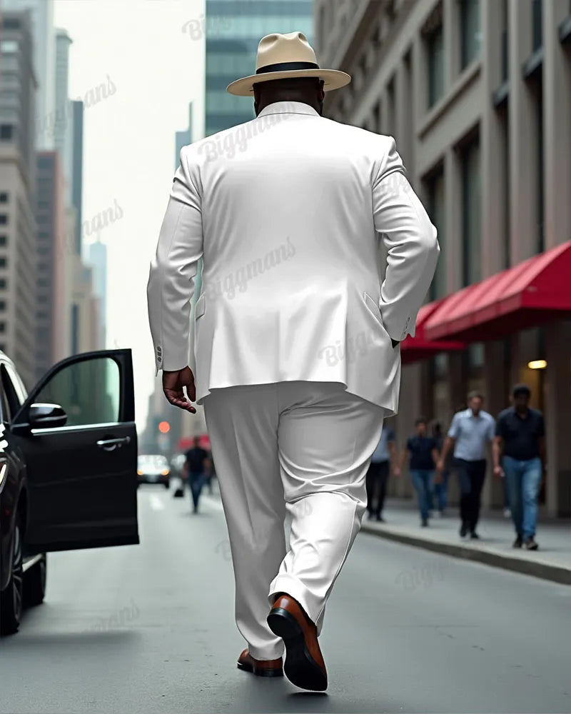 Big & Tall Solid Color Two-piece Set for big men view 14