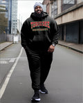 Big & Tall Graphic Hoodie Sweatpants Set for big men view 4