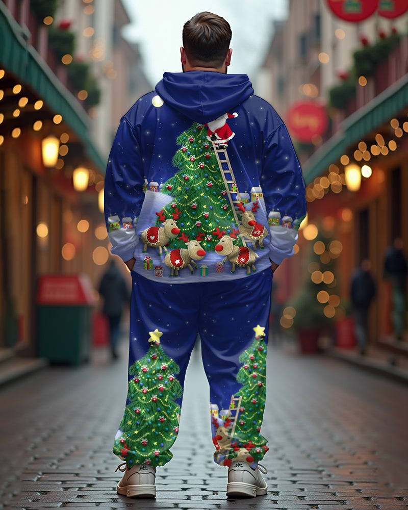 Big & Tall Graphic Hoodie Sweatpants Set for big men view 2