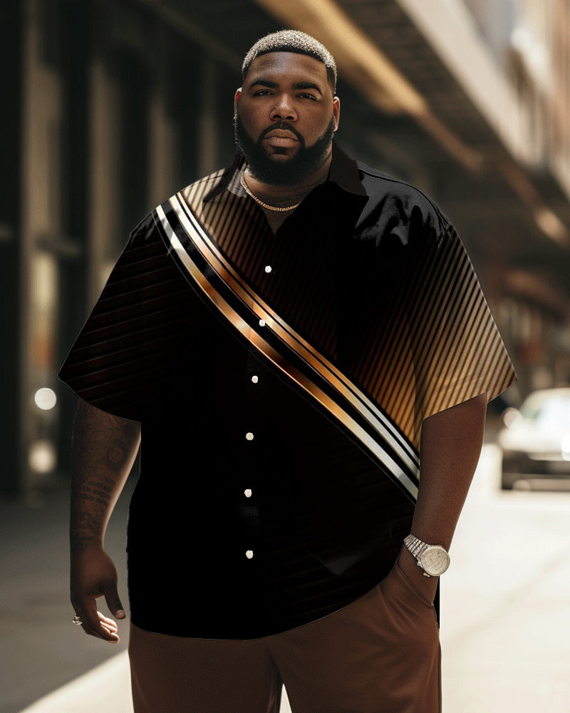 Big & Tall Striped Business Casual Jeans for big men