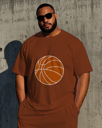 Big & Tall Athletic T-Shirt Pants Set for big men view 2