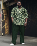 Big & Tall Floral Patchwork Two-piece Set for big men view 1