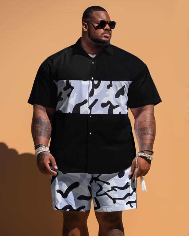 Big & Tall Graphic Camouflage Jeans for big men view 1