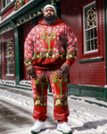 Big & Tall Graphic Hoodie Sweatpants Set for big men view 1