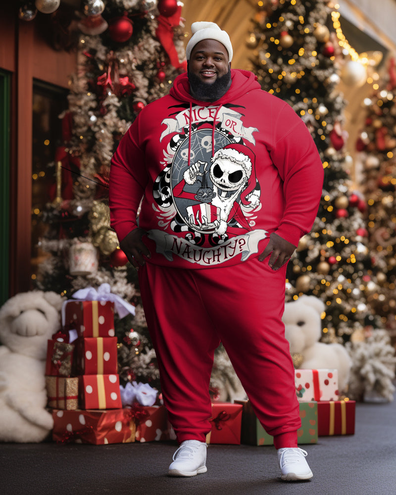 Big & Tall Red Skull Hoodie for big men view 1