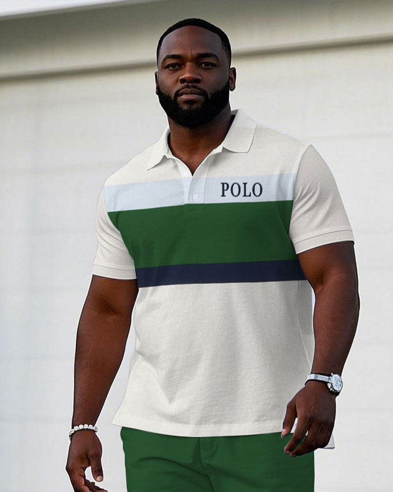 Big & Tall White Green Graphic Jeans for big men view 2