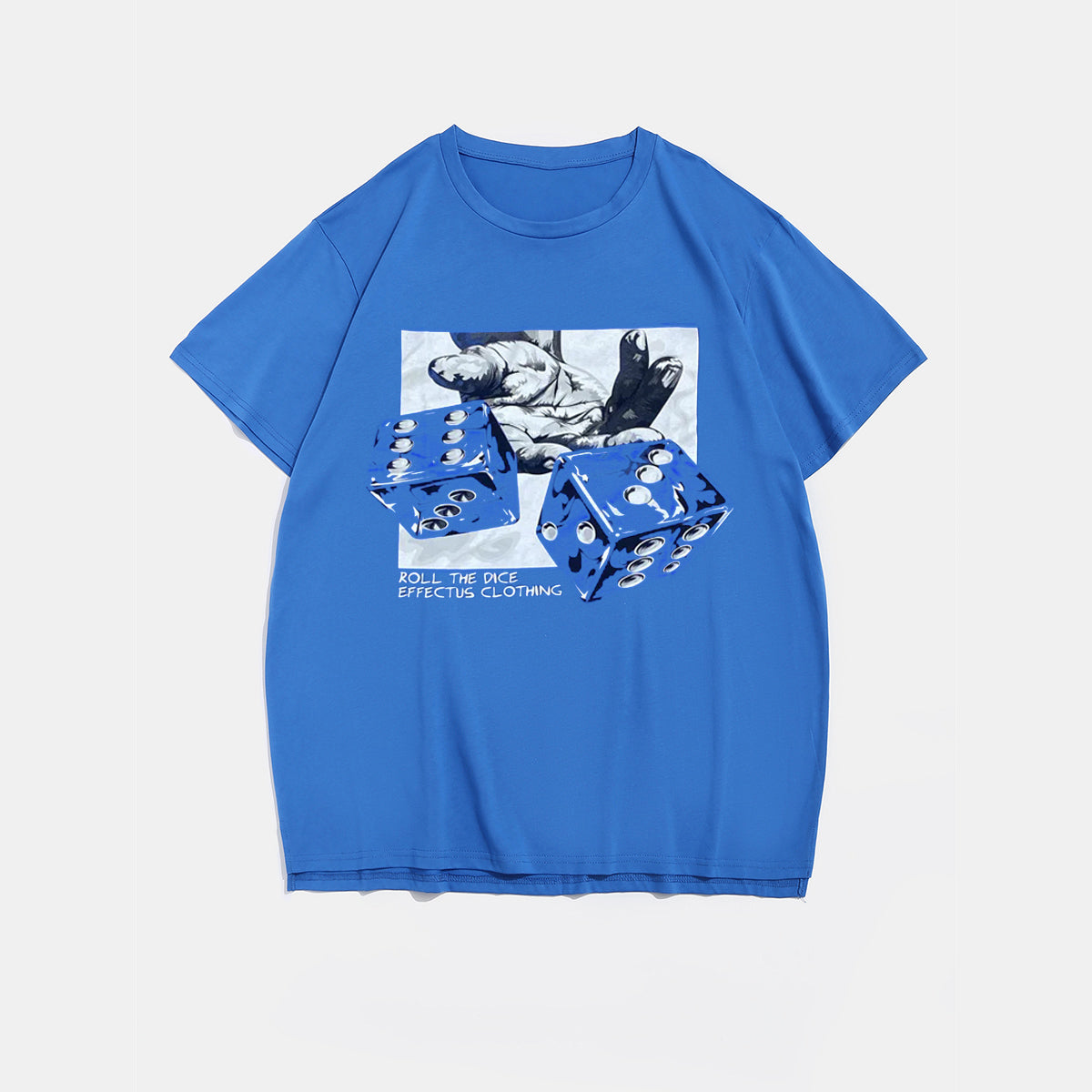 Big & Tall Blue Streetwear T-Shirt for big men view 2