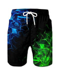 Big & Tall Hawaiian Geometric Swim Trunks for big men view 1
