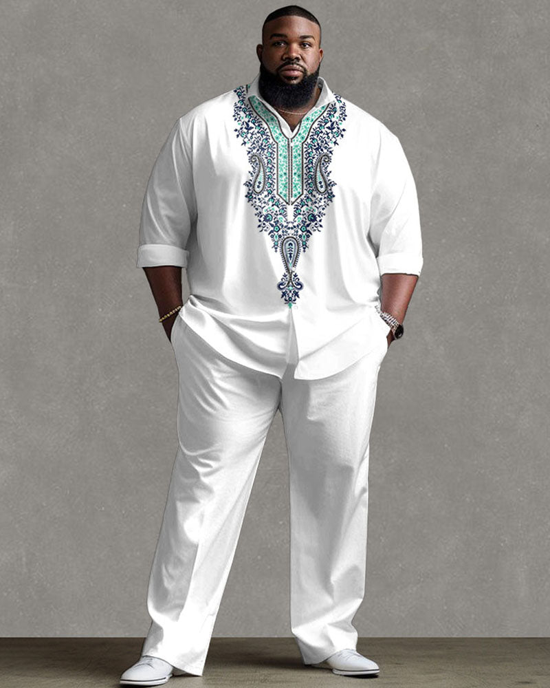 Big & Tall Graphic T-Shirt Pants Set for big men view 1