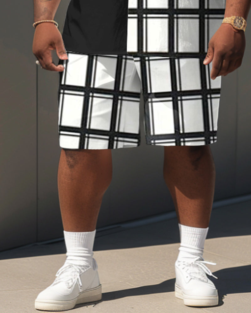 Big & Tall Plaid Graphic Jeans for big men view 3