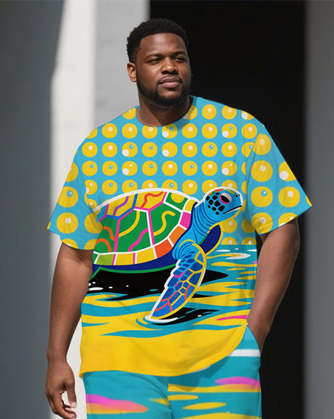 Big & Tall Streetwear T-Shirt Pants Set for big men view 2