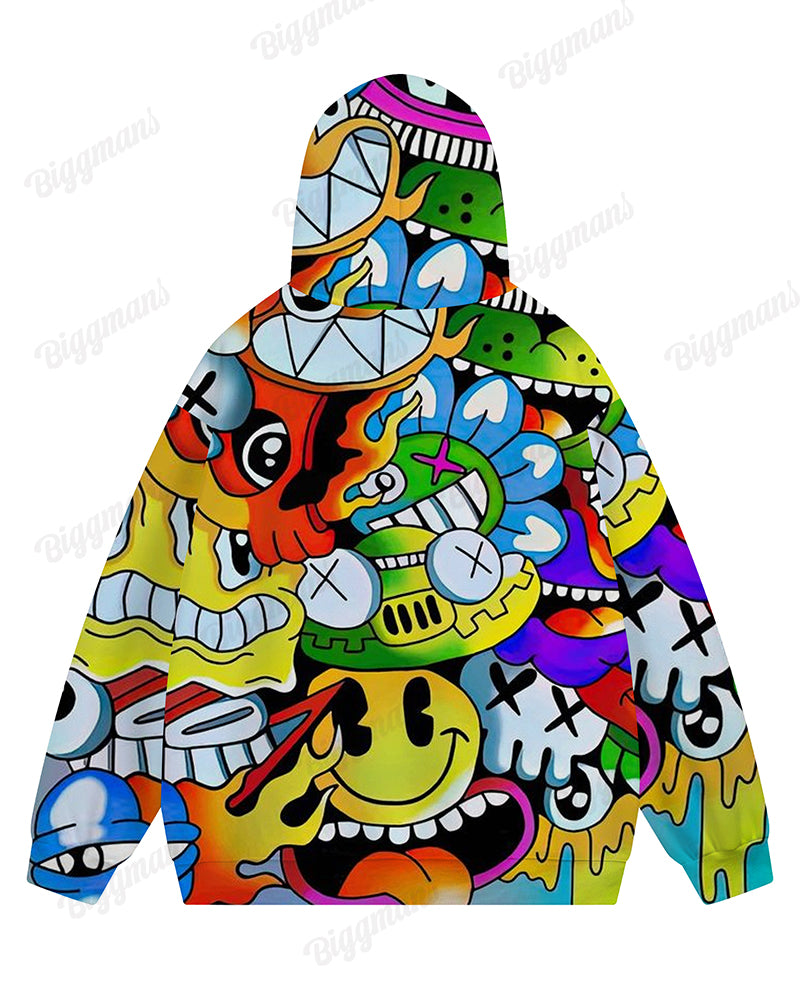 Big & Tall Streetwear Hoodie Sweatpants Set for big men view 4